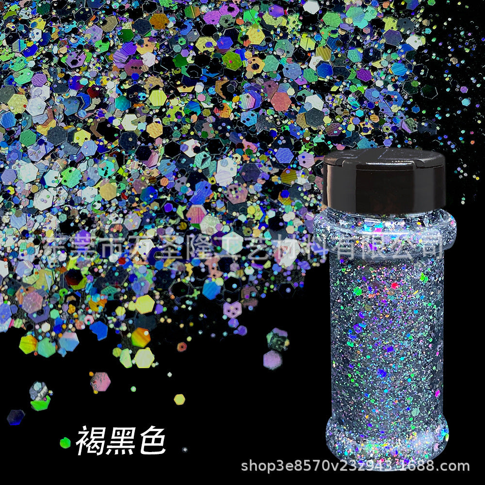 Wholesale Holographic Bottle Glitter Nail Art Colorful Sequins